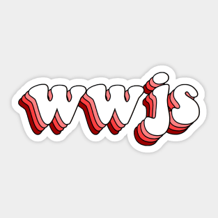 what would jesus say (red) Sticker